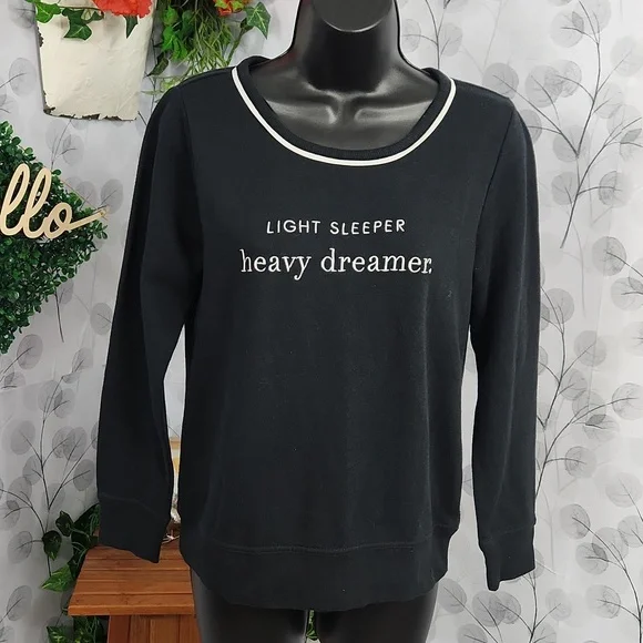 Kate Spade New York Light Sleeper heavy dreamer Sleep Top - Picture 3 of 10